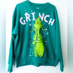 Dr. Seuss Grinch green women Christmas sweater size XL